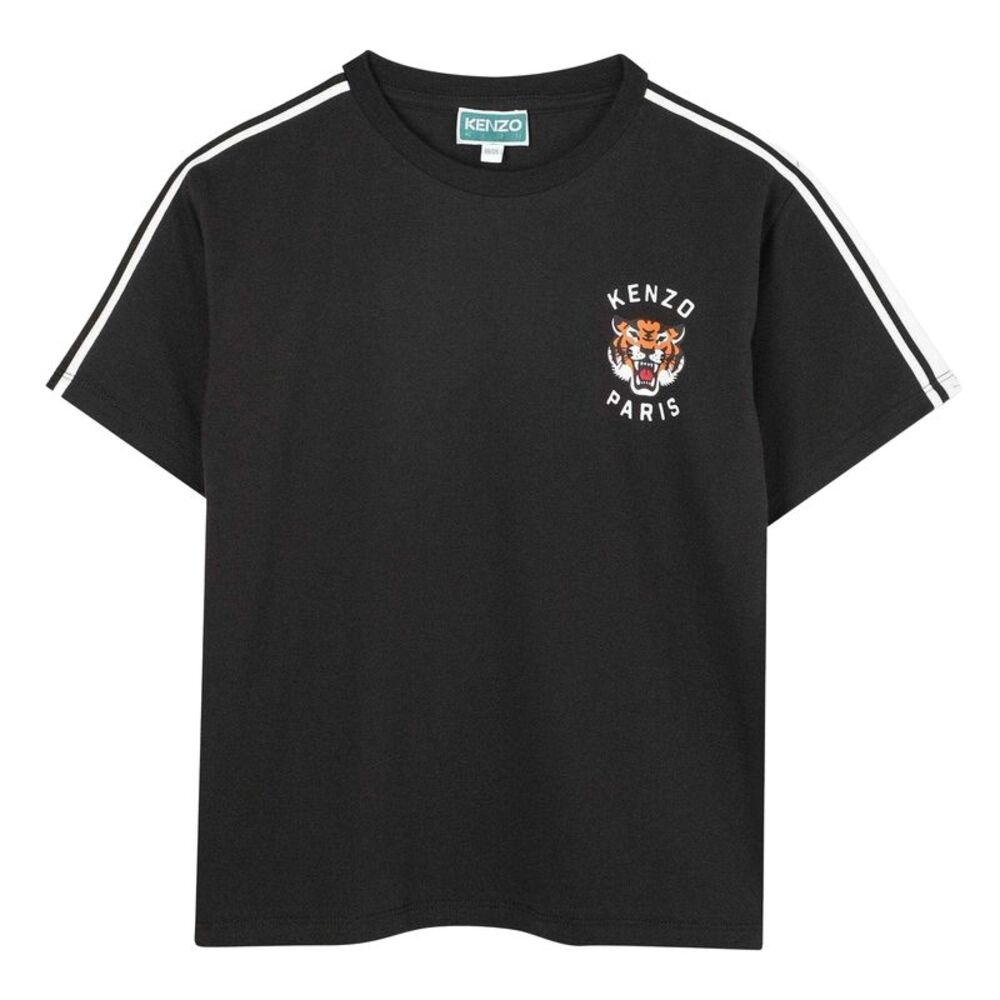Kenzo Childrens/Kids Embroidered Logo T-Shirt / Black